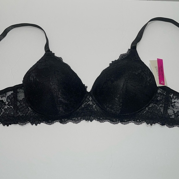 Wire free Comfort Fit Light Padded Soft Cup Bra Wireless Lace 3 Hooks. Sz 40C - Picture 1 of 9